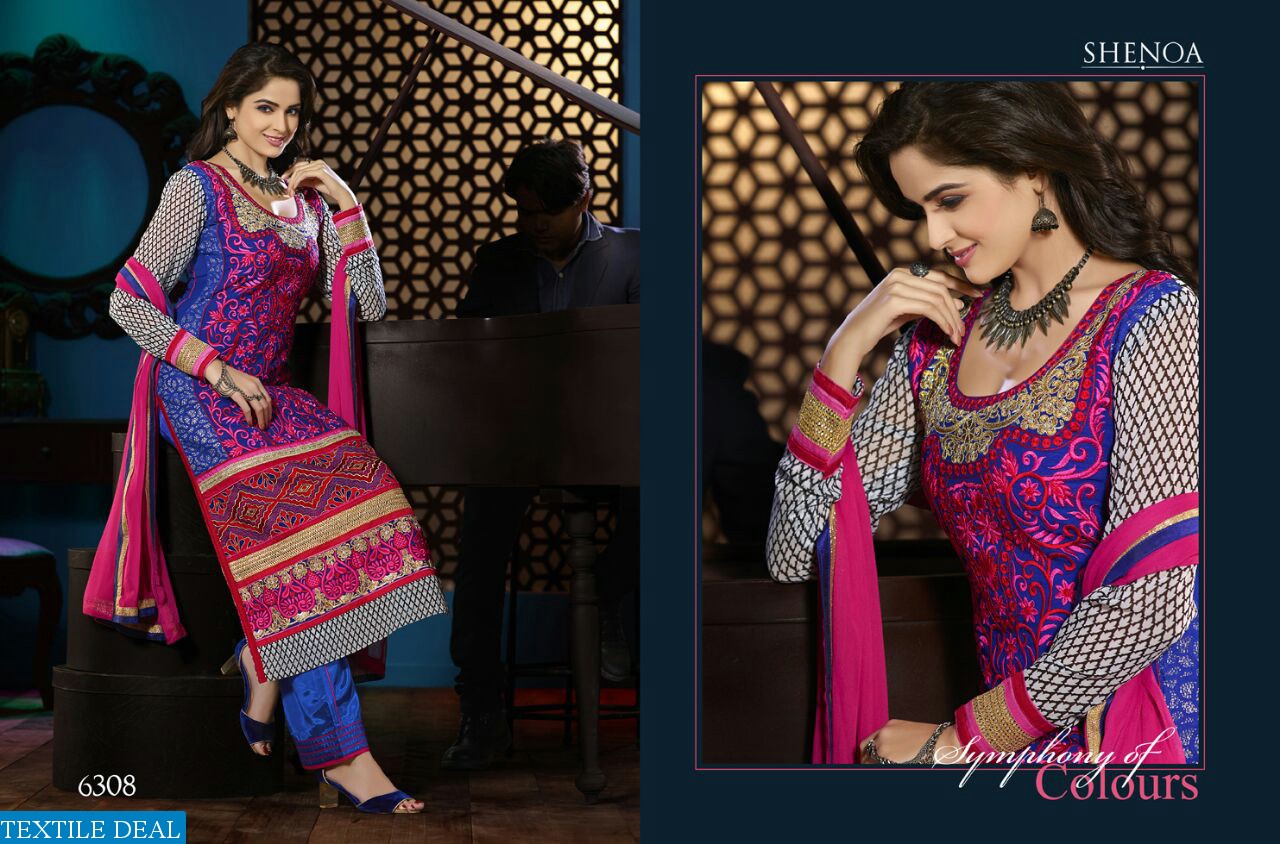 Shenoa 6307 to 6314 Straight long Embroidery Ethnic Salwar kameez supplier